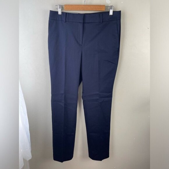 Ann Taylor Pants Womens 6 Ann Fit Straight Leg Trouser blue Mid Rise NEW NWT - Picture 1 of 11